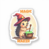 Magic Maker - Schattigee egel Sticker (Voorkant)