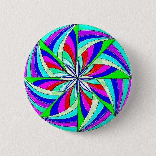 Magic mandala ronde button 5,7 cm (Voorkant)