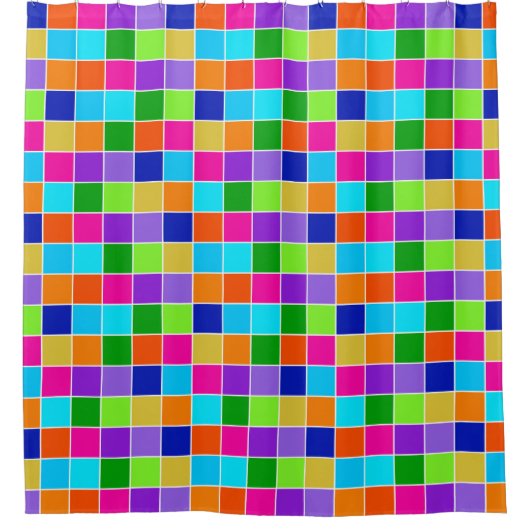 Magic Marker Checkers Douchegordijn (Voorkant)