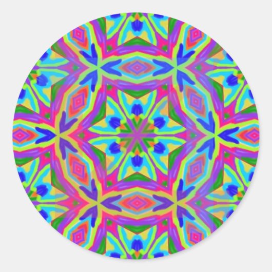Magic Markers Mandala Ronde Sticker (Voorkant)