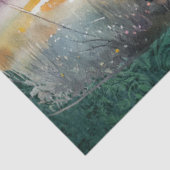 Magic Marsh Morning - Koffie in bloemen in raam Tissuepapier (Detail)