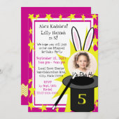 Magic Me Birthday Pink Kaart (Voorkant / Achterkant)