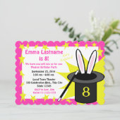 Magic Me Birthday Pink Kaart (Staand voorkant)