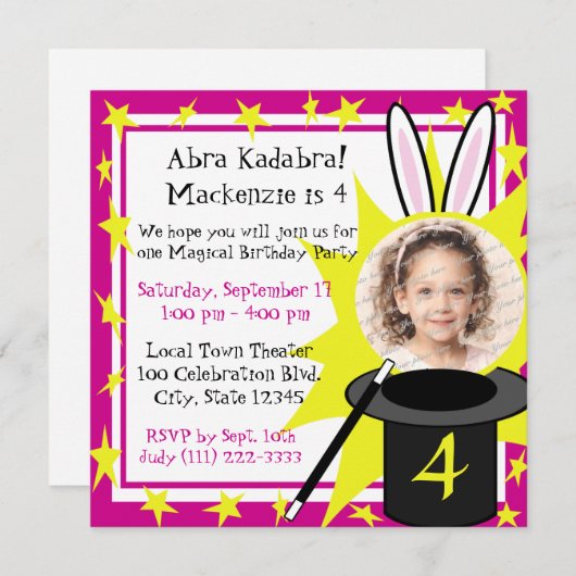 Magic Me-foto Kaart (Voorkant / Achterkant)