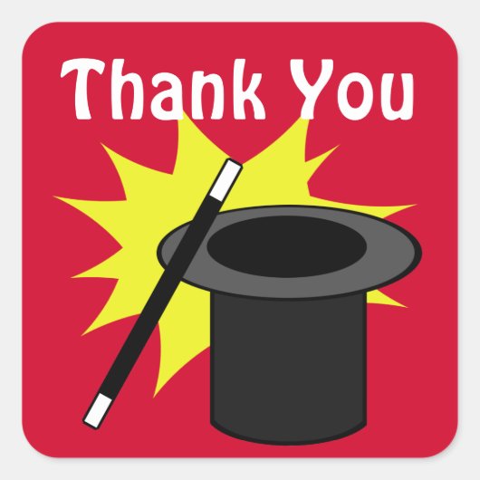 Magic Me Magician's Pet Vierkante Sticker (Voorkant)