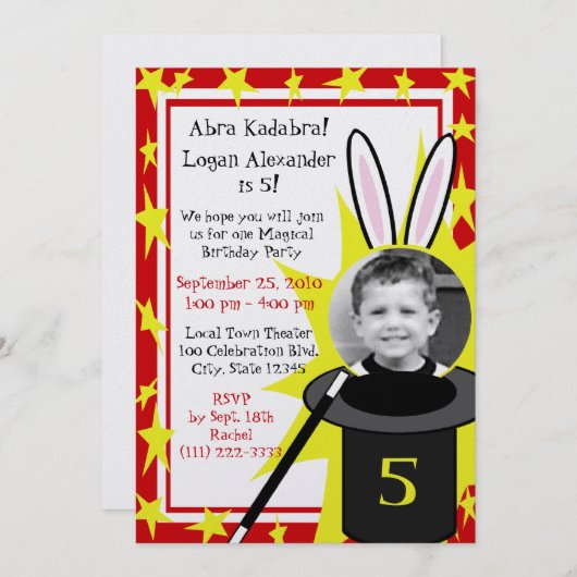 Magic Me Verjaardag Kaart (Voorkant / Achterkant)