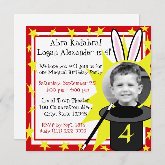 Magic Me Verjaardag Kaart (Voorkant / Achterkant)