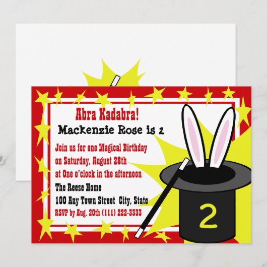 Magic Me Verjaardag Kaart (Voorkant / Achterkant)