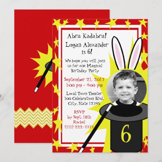 Magic Me Verjaardag Kaart (Voorkant / Achterkant)