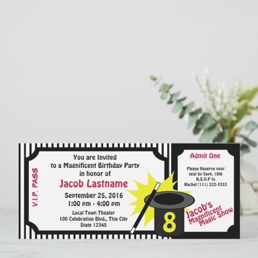 Magic Me Verjaardag Rood Kaart (Staand voorkant)