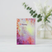 MAGIC MEMORIES MONOGRAM roze paarse fuchsie wit Visitekaartje (Staand voorkant)