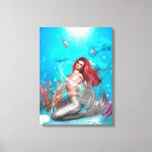 Magic Mermaid Wrapped Canvas Afdruk