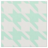Magic Mint and White Houndstooth Pattetrn Stof (Close Up)