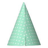 Magic Mint and White Polka Dot Birthday Party Feesthoedjes (Achterkant)