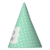 Magic Mint and White Polka Dot Birthday Party Feesthoedjes (Rechts)
