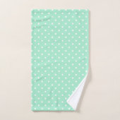 Magic Mint en White Polka Dot Pattern Bad Handdoek (Handdoek)