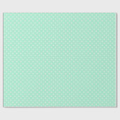 Magic Mint en White Polka Dot Pattern Cadeaupapier (Vlak)