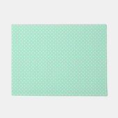 Magic Mint en White Polka Dot Pattern Deurmat (Voorkant)