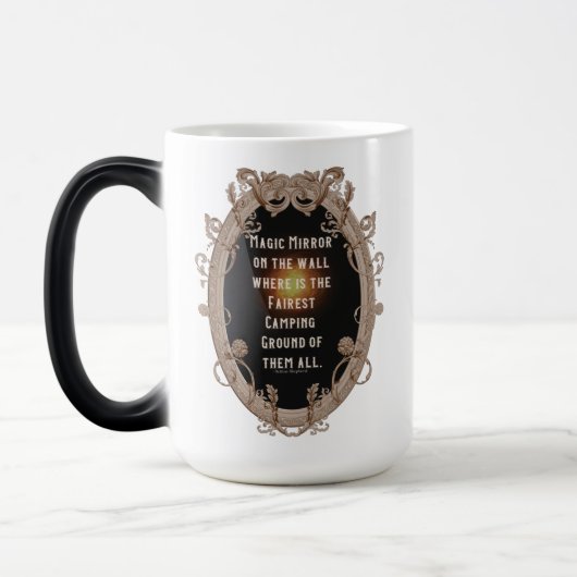 Magic Mirror waar is de rechtvaardigste Campground Magische Mok (Links)