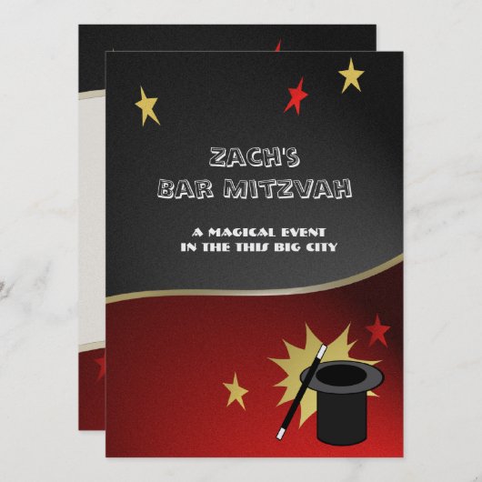 Magic Mitzvah Kaart (Voorkant / Achterkant)