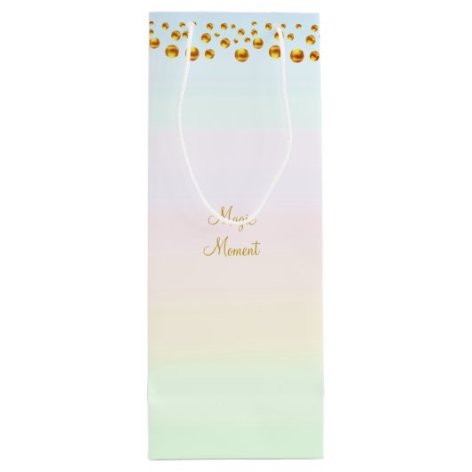 Magic Moment & Gold Confetti Wijn Cadeautas (Achterkant)