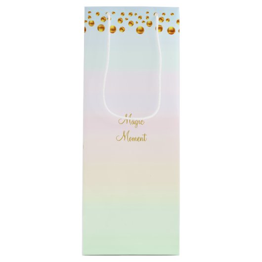 Magic Moment & Gold Confetti Wijn Cadeautas (Voorkant)