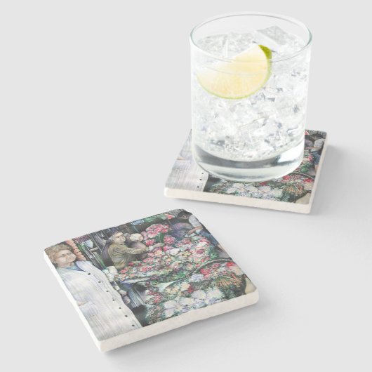 Magic Moment in Misloc Market Stenen Onderzetter (Zijkant)