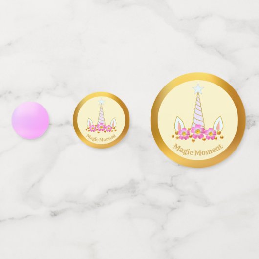 Magic Moment Unicorn Confetti (Achterkanten)