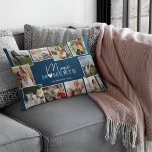 Magic Moments Photo Collage Family Accent Kussen<br><div class="desc">Geef een aantal van je magische momenten weer die op camera zijn vastgelegd met deze moderne fotocollage en gepersonaliseerde kussen. Upload eenvoudig 10 van uw meest favoriete afbeeldingen en wijzig de tekst. De achtergrond kan in om het even welke kleur worden veranderd om uw huisdecor aan te passen.</div>