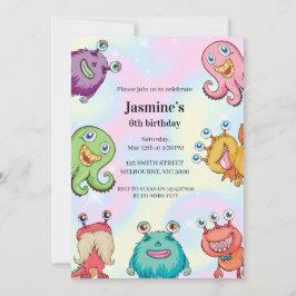 Magic Monsters Verjaardag Uitnodiging