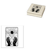 Magic Moon Tarot Kaart Rubber Stamp Rubberstempel (Gestempeld)