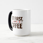 Magic Morphing 15 oz Mok koffieliefhebbers (Voorkant links)