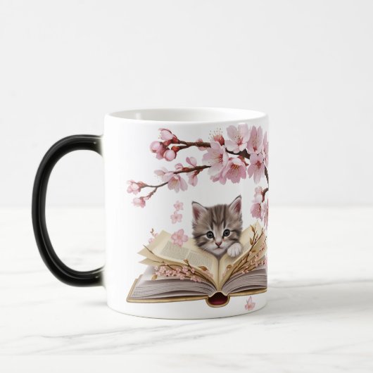 Magic Morphing Kitten Mug – Whimsical Cat Magische Mok (Links)