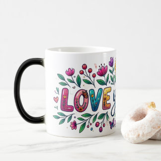 Magic Morphing Mug - Floral Sunflower "Love You Mo Magische Mok
