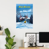 Magic Mountain Vermont Skigebied Reisposter Poster (Thuiskantoor)