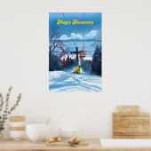 Magic Mountain Vermont Skigebied Reisposter Poster (Keuken)