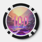 Magic Mountains Poker Party Zakelijk Poker Chips (Achterkant)