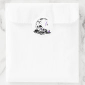 Magic Mushroom Crystal Moon Garden Verjaardag Ronde Sticker (Tas)