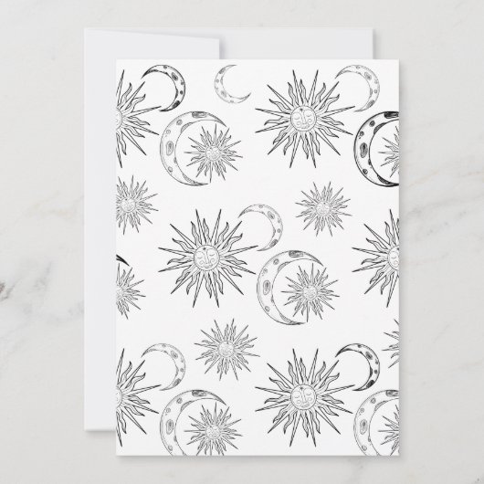 Magic Mushroom Crystal Moon Garden Verjaardagsfees Kaart (Achterkant)