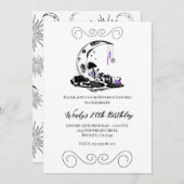 Magic Mushroom Crystal Moon Garden Verjaardagsfees Kaart (Voorkant / Achterkant)