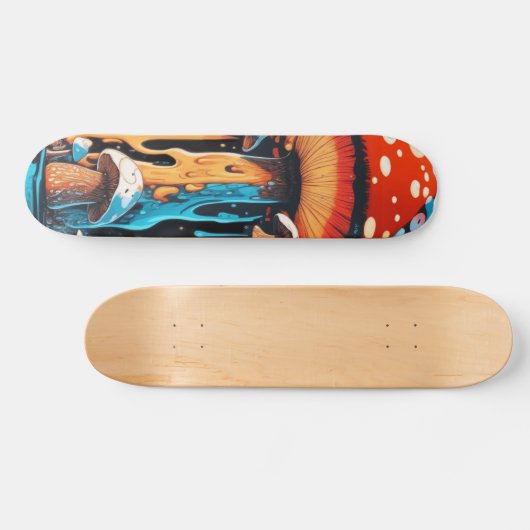 Magic Mushroom Dripping Skateboard (Horizontaal)