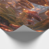 Magic Mushroom Fairy Bos digitale kunst Cadeaupapier (Hoek)