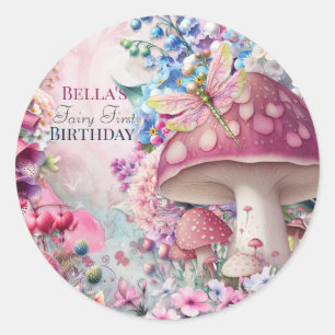 Magic Mushroom Fairy Bos Sticker