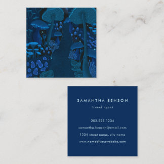 Magic Mushroom Forest Fantasy Vierkante Visitekaartje