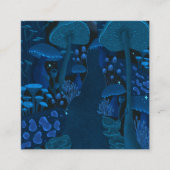 Magic Mushroom Forest Fantasy Vierkante Visitekaartje (Voorkant)