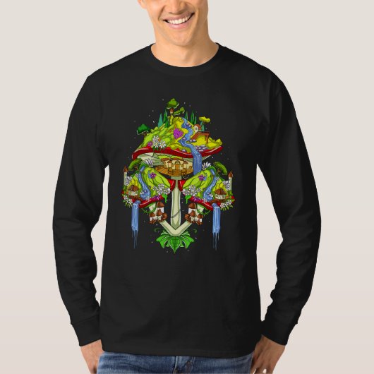 Magic Mushroom House Geïnspireerd paddenstoel King T-shirt (Voorkant)