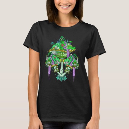 Magic Mushroom House Geïnspireerd paddenstoel King T-shirt (Voorkant)