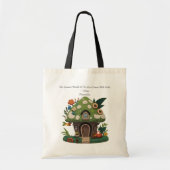 Magic Mushroom House Plato Positiviteit Quote Tote Bag (Voorkant)