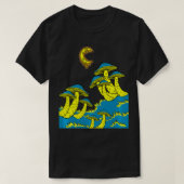 Magic Mushroom Moon Psychedelic Trippy EDM Galay G T-shirt (Design voorkant)