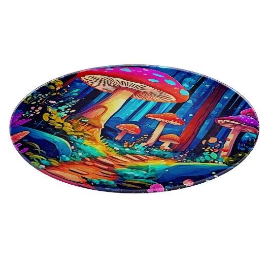 Magic Mushroom Path Design Snijplank (Hoek)